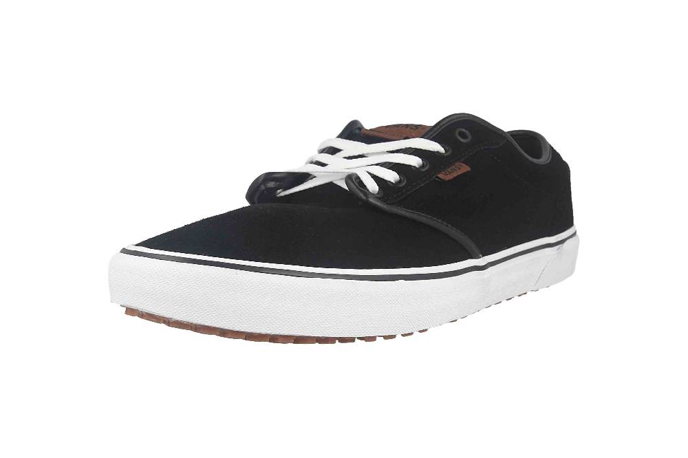 VANS MN ATWOOD VANSGUARD (SUEDE FLEECE) BLACK/WHITE Sneaker In Übergrößen Schwarz VN0A5KXS70P1 Große Herrenschuhe