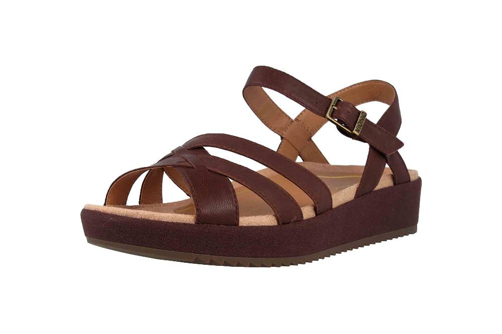 Vionic Sandaletten In Übergrößen Braun Violet Chocolate Große Damenschuhe