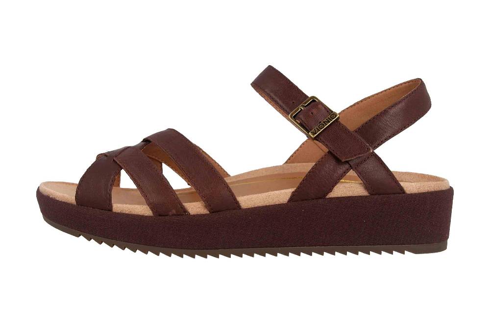 Vionic Sandaletten in Übergrößen Braun Violet Chocolate große Damenschuhe