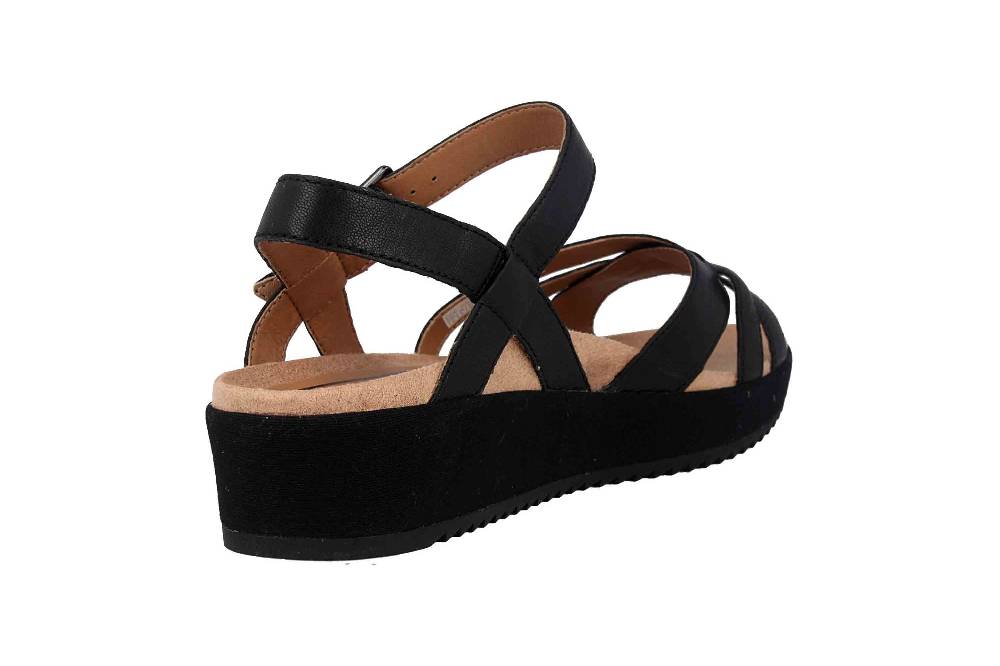Vionic Sandaletten In Übergrößen Schwarz Violet Black Große Damenschuhe