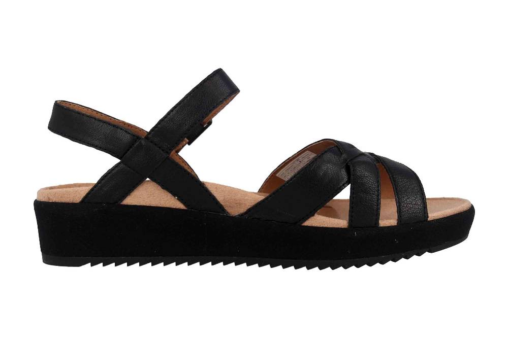 Vionic Sandaletten In Übergrößen Schwarz Violet Black Große Damenschuhe