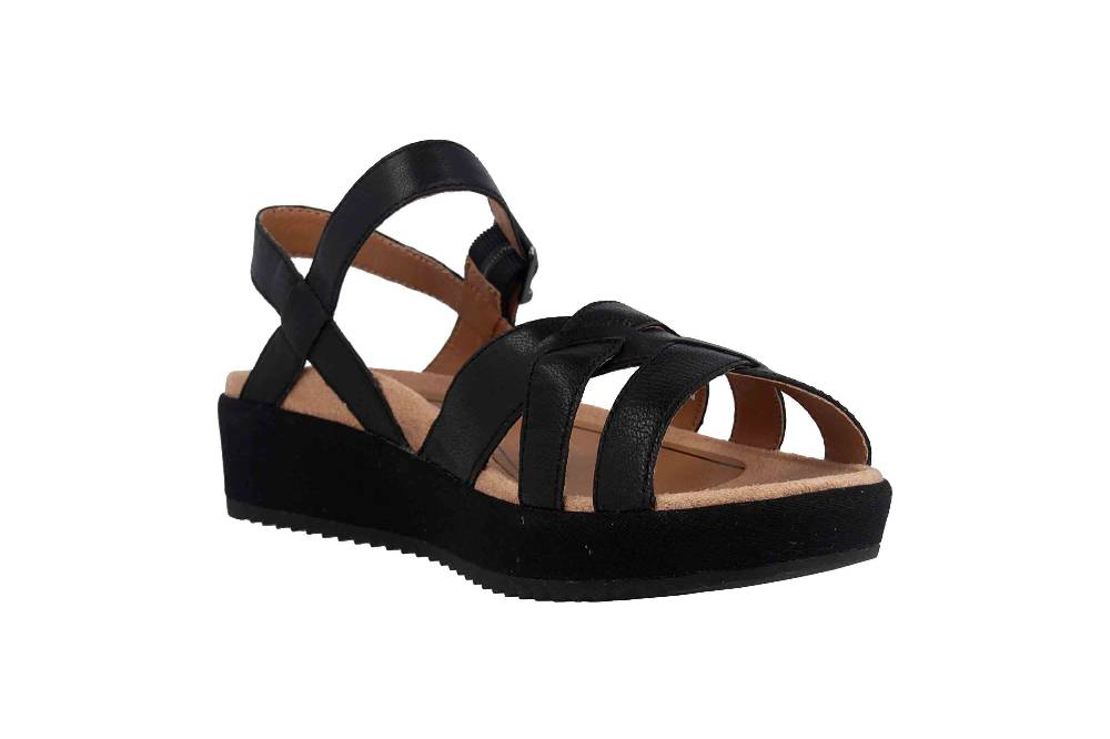 Vionic Sandaletten In Übergrößen Schwarz Violet Black Große Damenschuhe