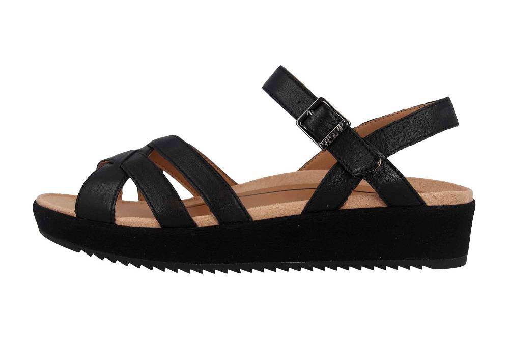 Vionic Sandaletten in Übergrößen Schwarz Violet Black große Damenschuhe