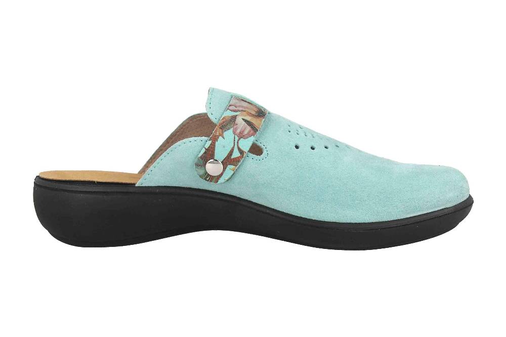 Westland Korsika 345 Clogs & Hausschuhe In Übergrößen Türkis 15345 28 621 Große Damenschuhe