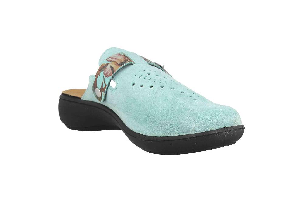 Westland Korsika 345 Clogs & Hausschuhe In Übergrößen Türkis 15345 28 621 Große Damenschuhe