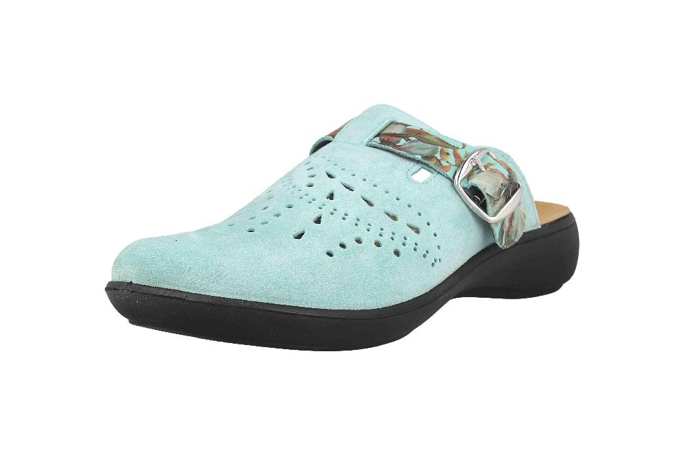 Westland Korsika 345 Clogs & Hausschuhe In Übergrößen Türkis 15345 28 621 Große Damenschuhe