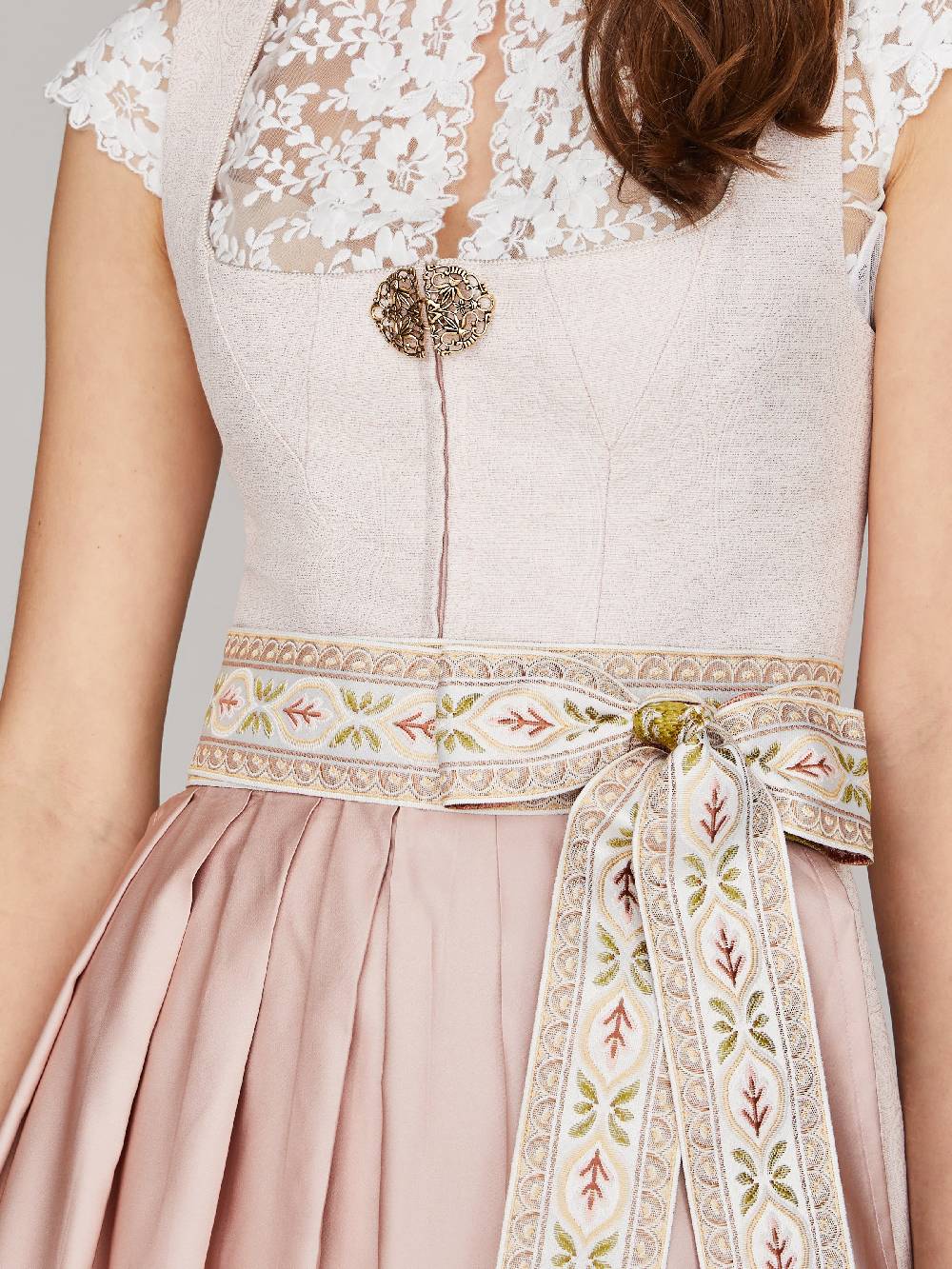 Limberry Altrosa Dirndl Mit Dekorativer Schnalle - LOLA ROSÉ