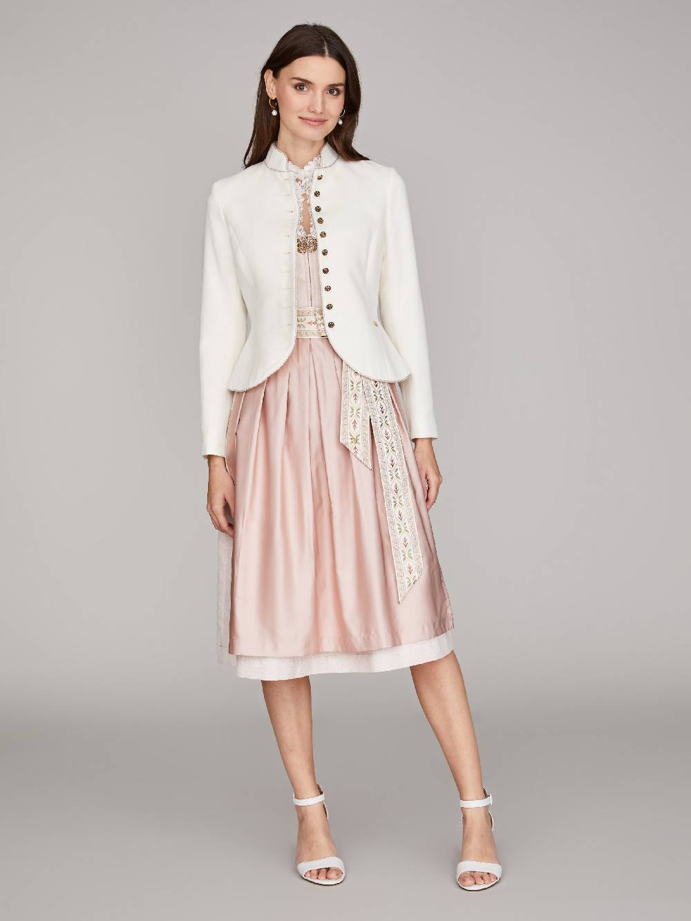 Limberry Altrosa Dirndl Mit Dekorativer Schnalle - LOLA ROSÉ