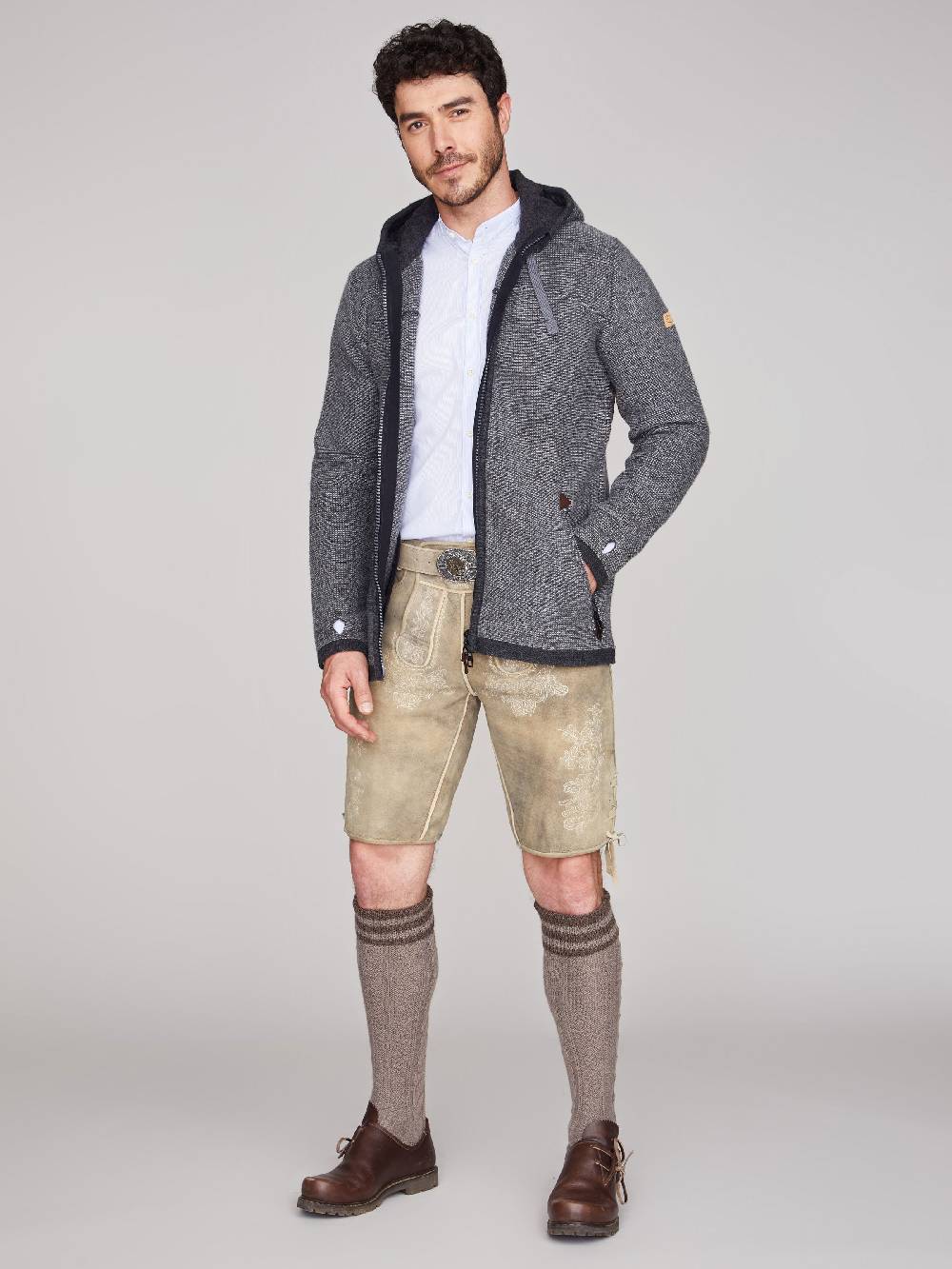 Limberry Anthrazit-marmorierter Trachtenjacke - ALEX MARMOR