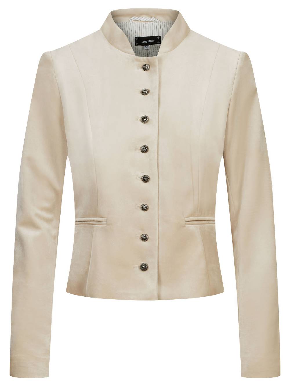 Limberry Beiger Samt-Trachtenjanker - GEORGIA SANDSTONE