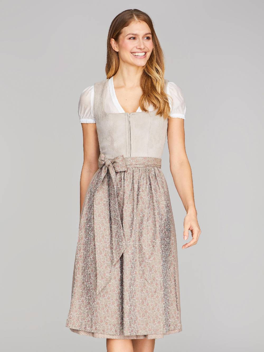 Limberry Beiges Dirndl Mit Velours-Mieder - JULIE TAN