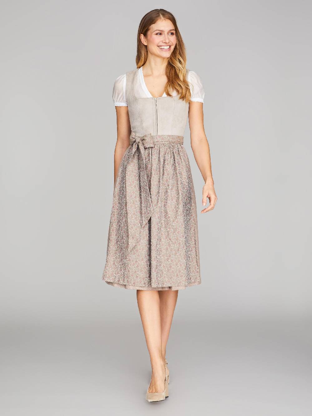 Limberry Beiges Dirndl Mit Velours-Mieder - JULIE TAN