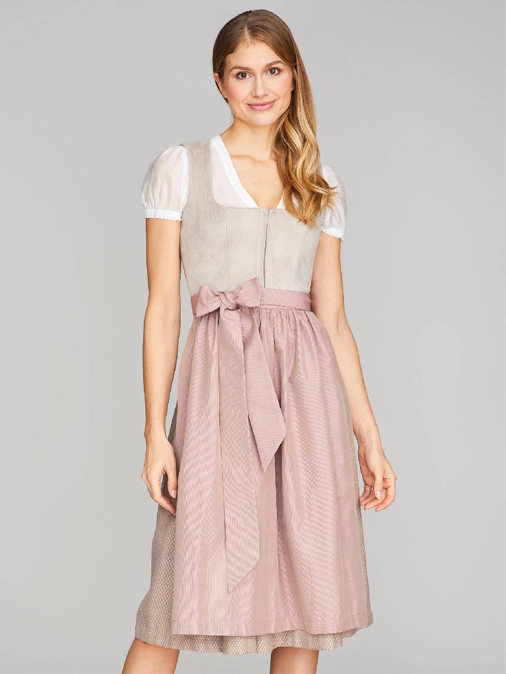 Limberry Beiges Dirndl mit Velours-Mieder - JULIE TAN