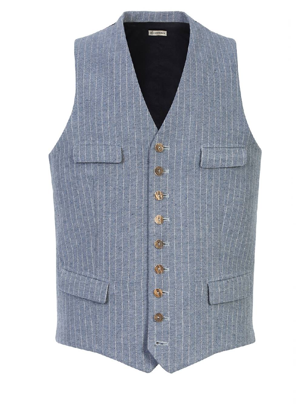 Limberry Blau-beige Gestreifte Trachtenweste - PIUS ZSH 3689