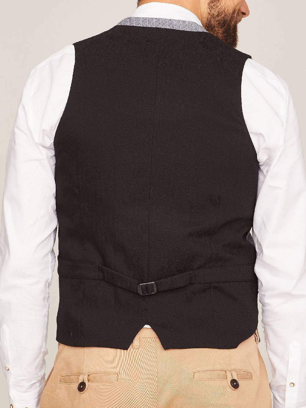 Limberry Blau-beige Gestreifte Trachtenweste - PIUS ZSH 3689