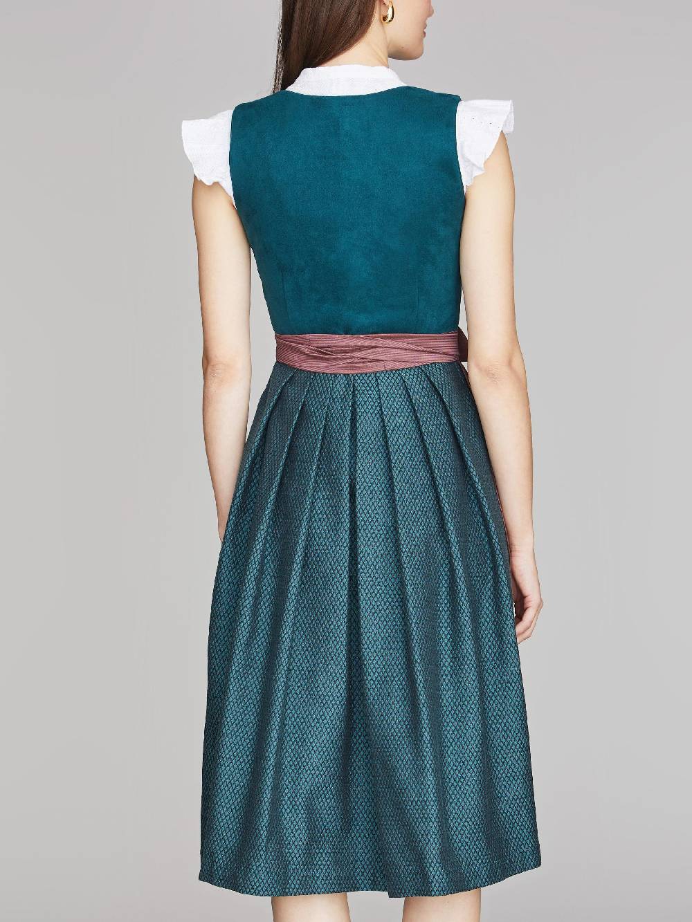 Limberry Blau-Grünes Dirndl Mit Velours-Mieder - JULIE DARK TEAL