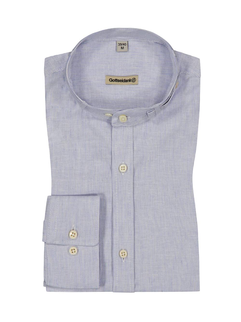 Limberry Blau-Weiß gestreiftes Trachtenhemd - LENZ BABYBLAU