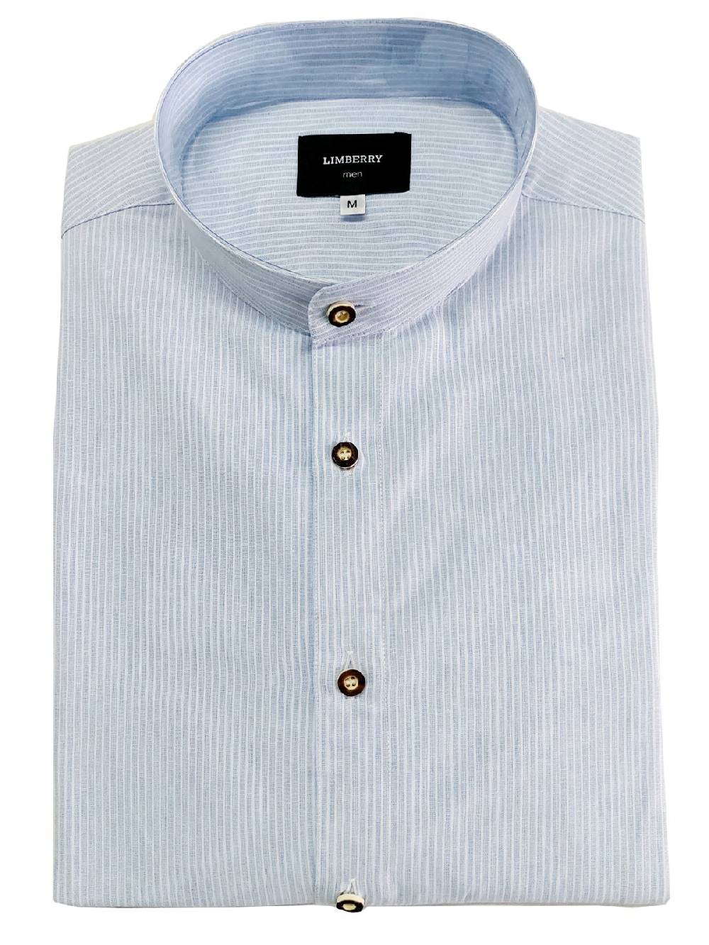 Limberry Blau-Weiß Gestreiftes Trachtenhemd - OSKAR STREIFEN BLAU