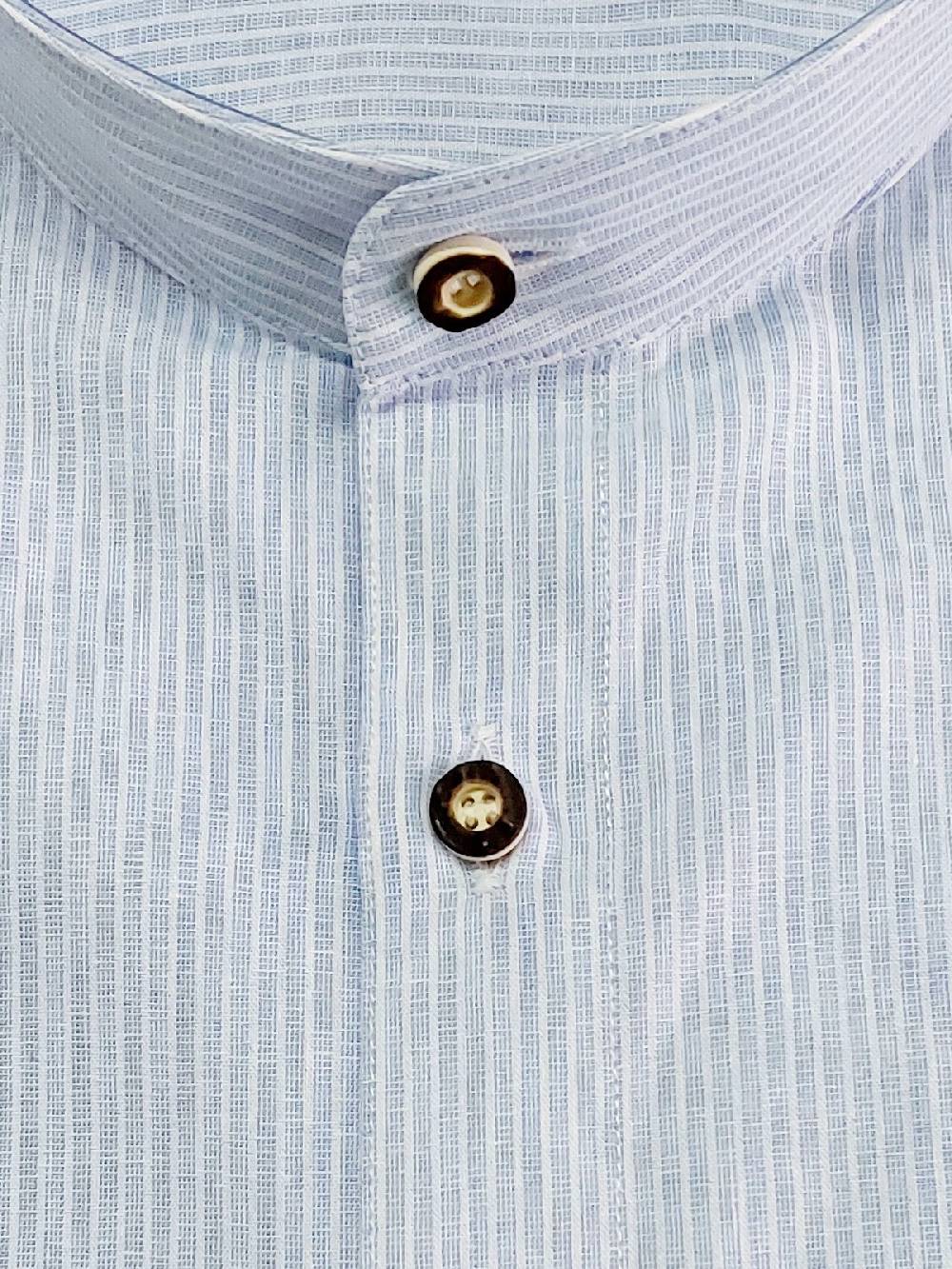 Limberry Blau-Weiß Gestreiftes Trachtenhemd - OSKAR STREIFEN BLAU