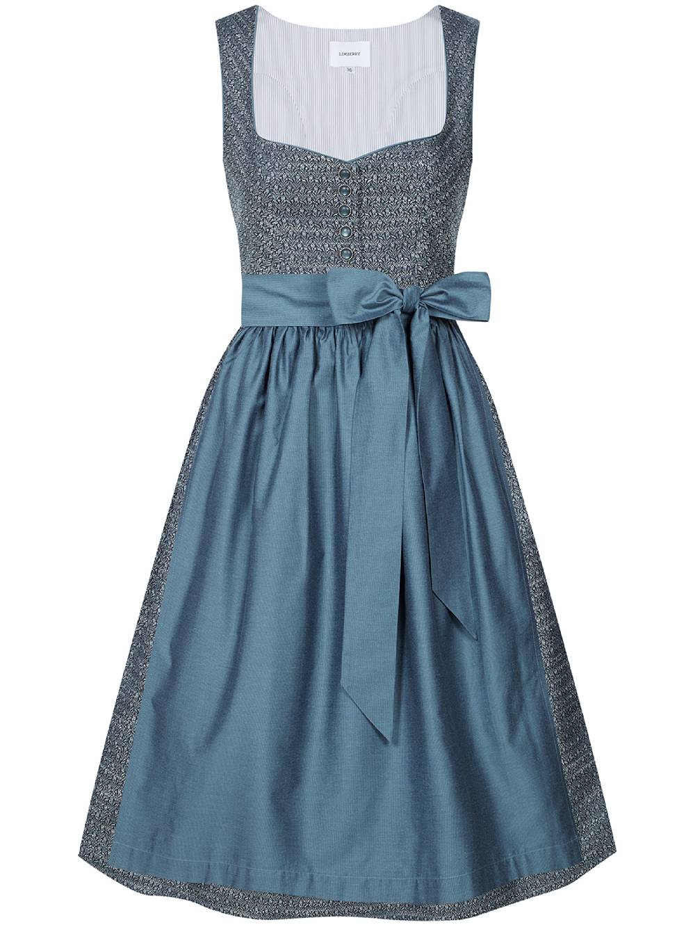 Limberry Blaues Dirndl Mit Knöpfen - JOSIE STORMY SKY