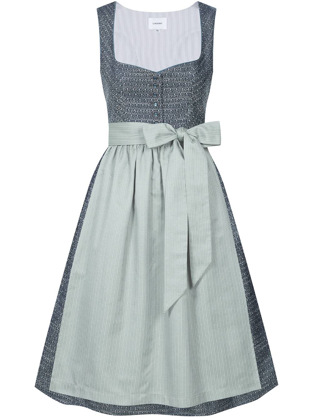 Limberry Blaues Dirndl Mit Knöpfen - JOSIE STORMY SKY