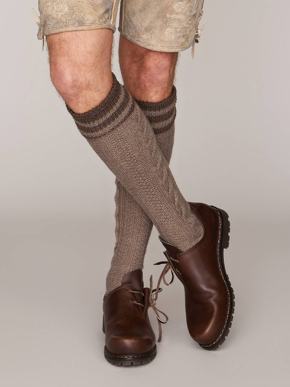 Limberry Brauner Trachten-Kniebundstrumpf - L8995R.1211