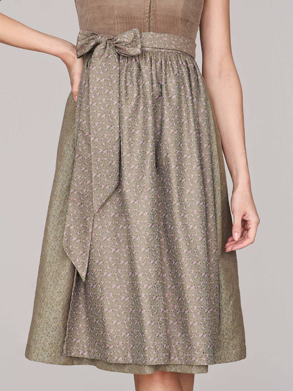 Limberry Braunes Dirndl Mit Cord-Mieder - TIA DESERT TAUPE