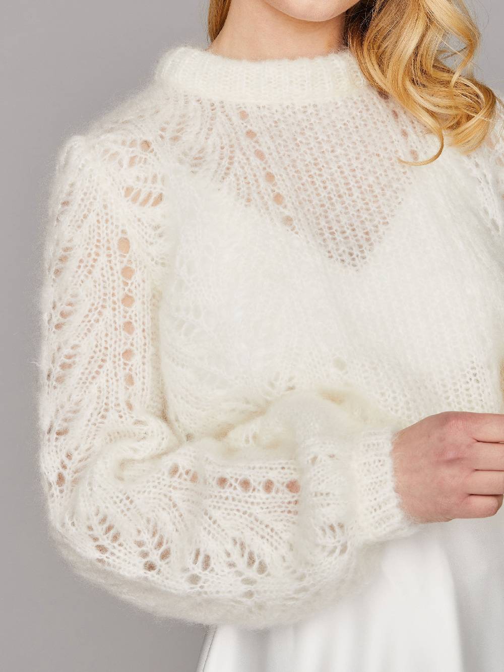 Limberry Braut-Pullover Aus Mohair Mit Ajourmuster - CLEO