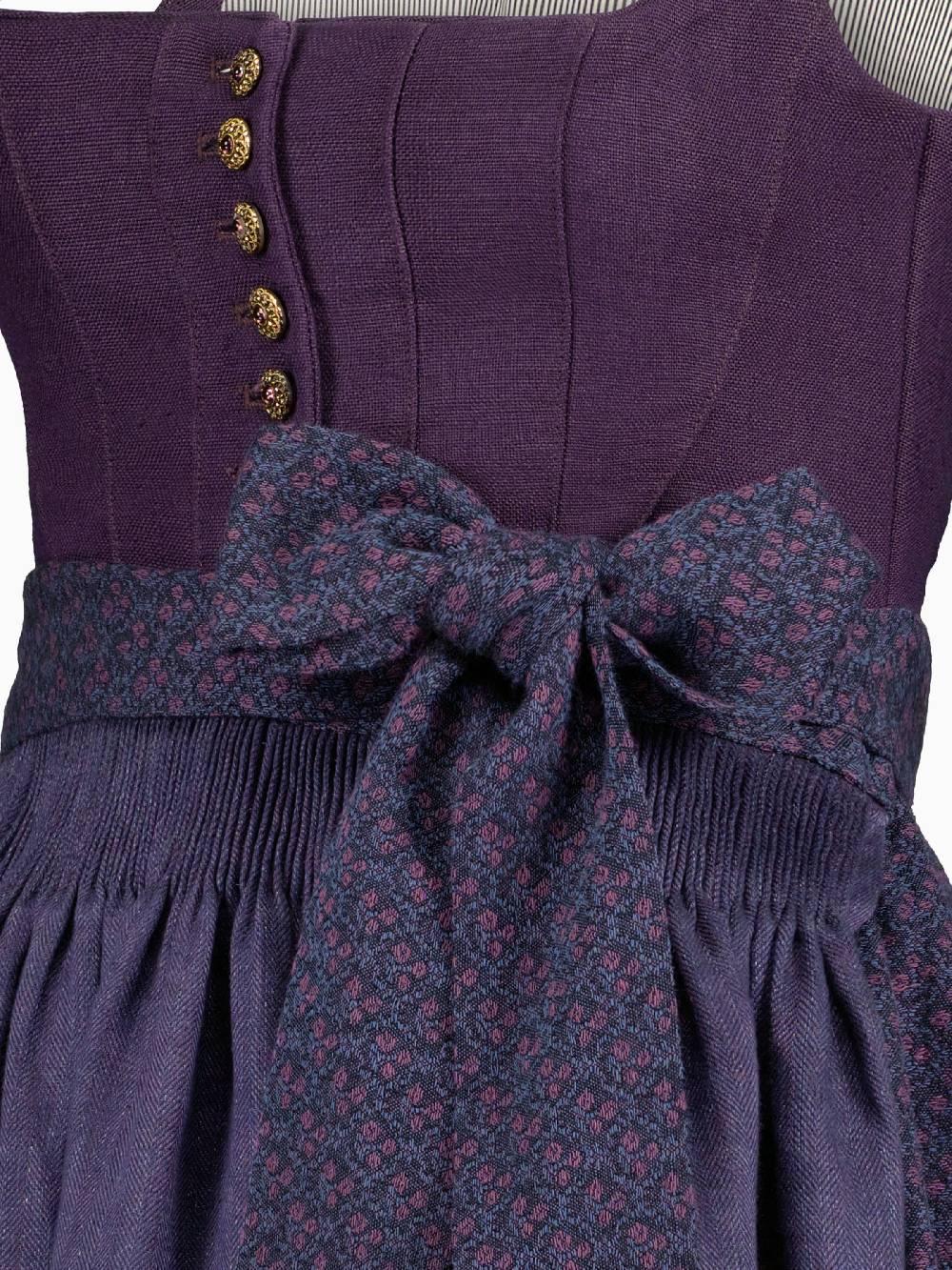 Limberry Brombeerfarbenes Dirndl Aus Leinen - ANNABELLE BROMBEER