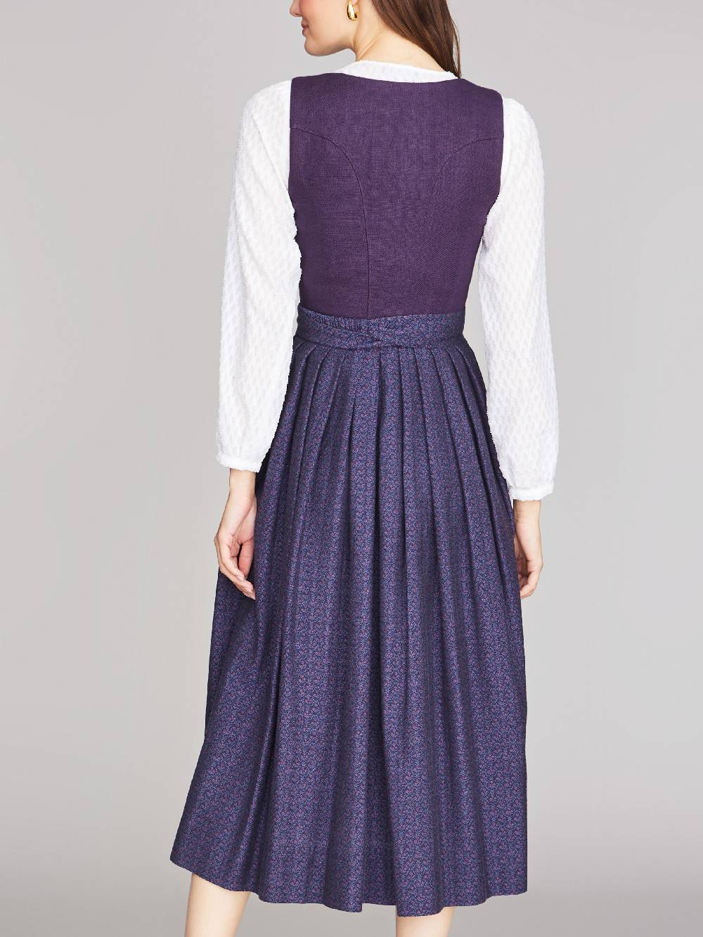 Limberry Brombeerfarbenes Dirndl Aus Leinen - ANNABELLE BROMBEER