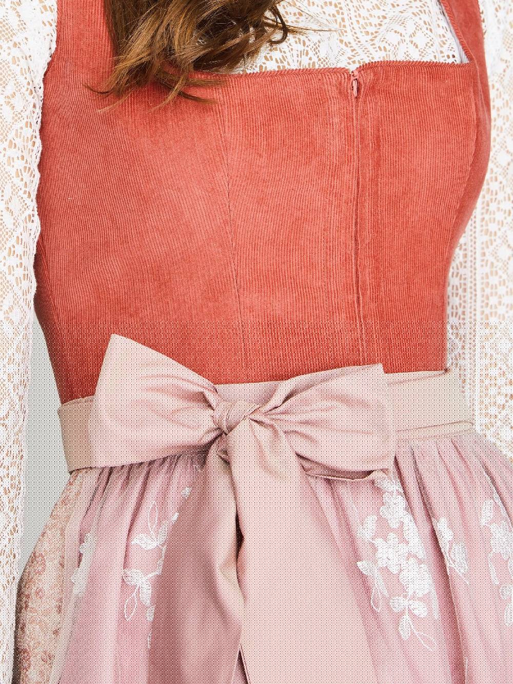 Limberry Coral-farbenes Dirndl Mit Cord-Mieder - CAMILLE DUSTY ROSE