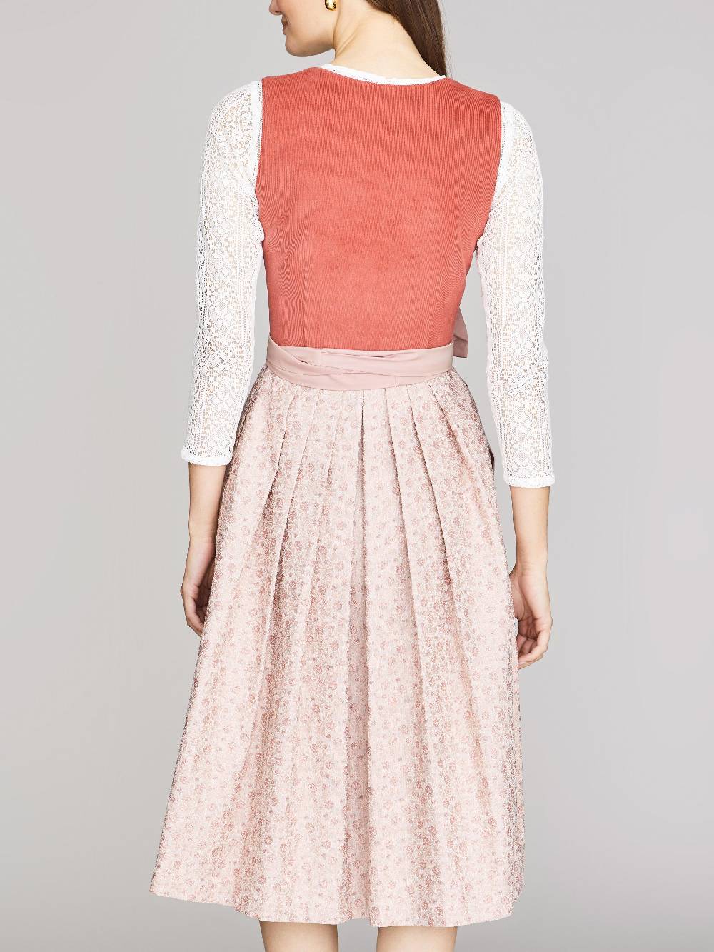 Limberry Coral-farbenes Dirndl Mit Cord-Mieder - CAMILLE DUSTY ROSE