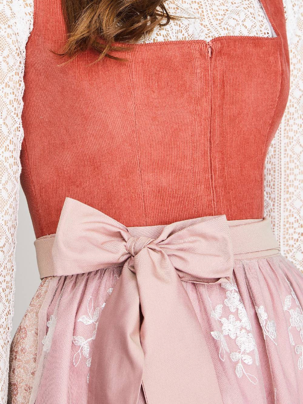 Limberry Coral-farbenes Dirndl Mit Cord-Mieder - CAMILLE DUSTY ROSE