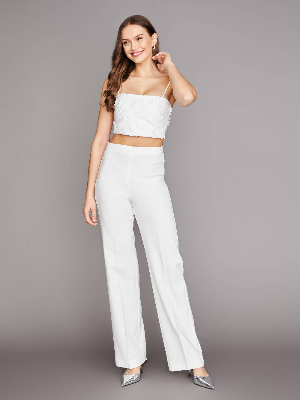Limberry Cremefarbene Braut-Hose Mit Bügelfalte - ADELE