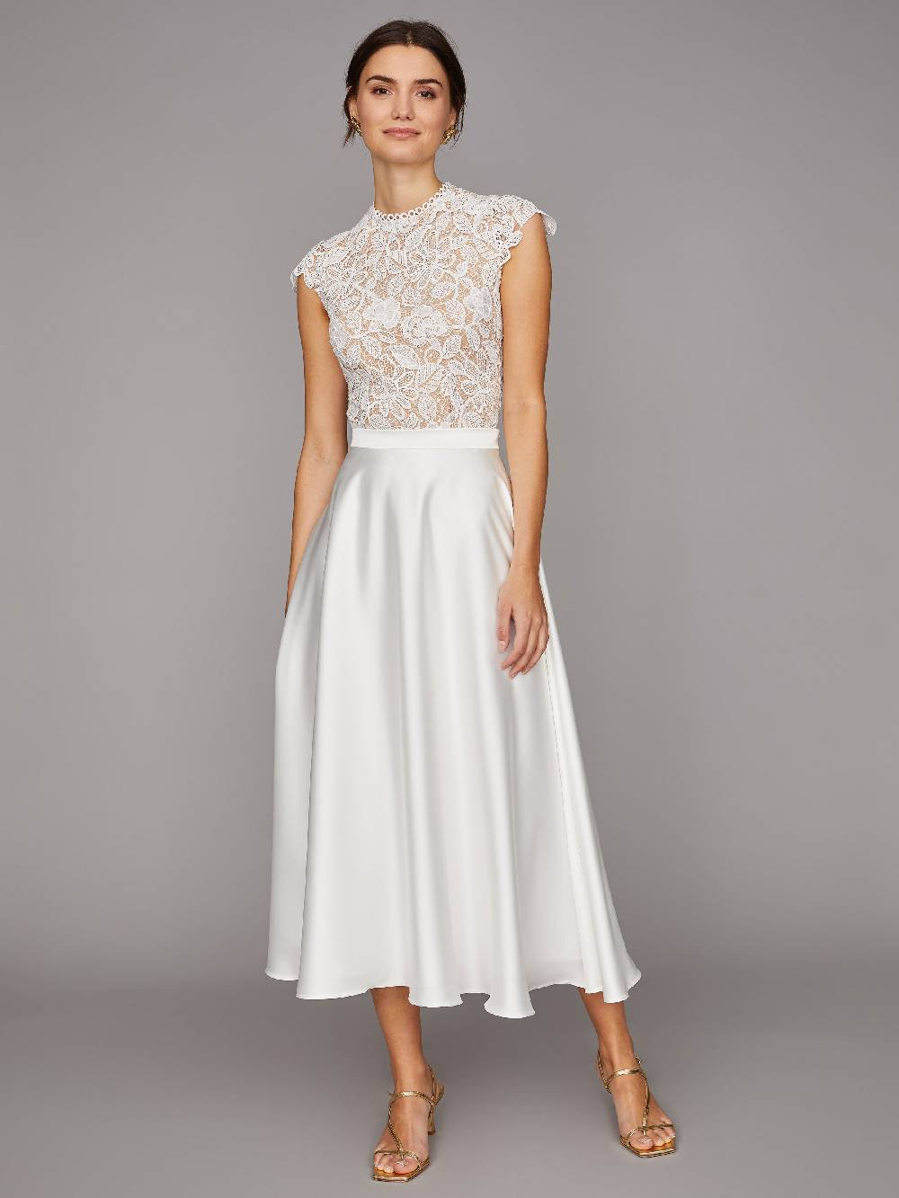 Limberry Cremefarbener Braut-Body Mit Blumen-Spitze - VALENTINA