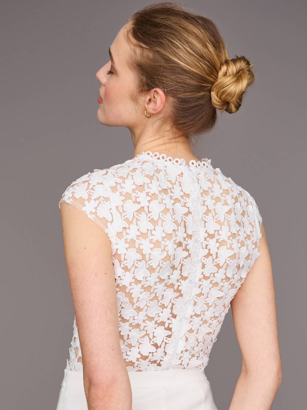 Limberry Cremefarbener Braut-Body Mit Flügelarm - ALICE