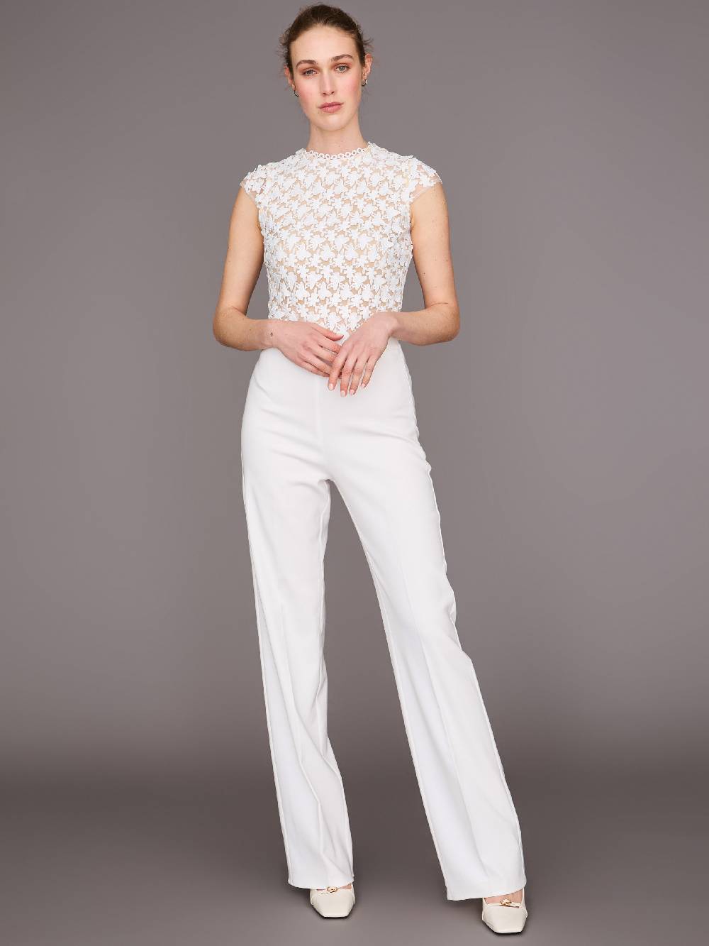 Limberry Cremefarbener Braut-Body Mit Flügelarm - ALICE