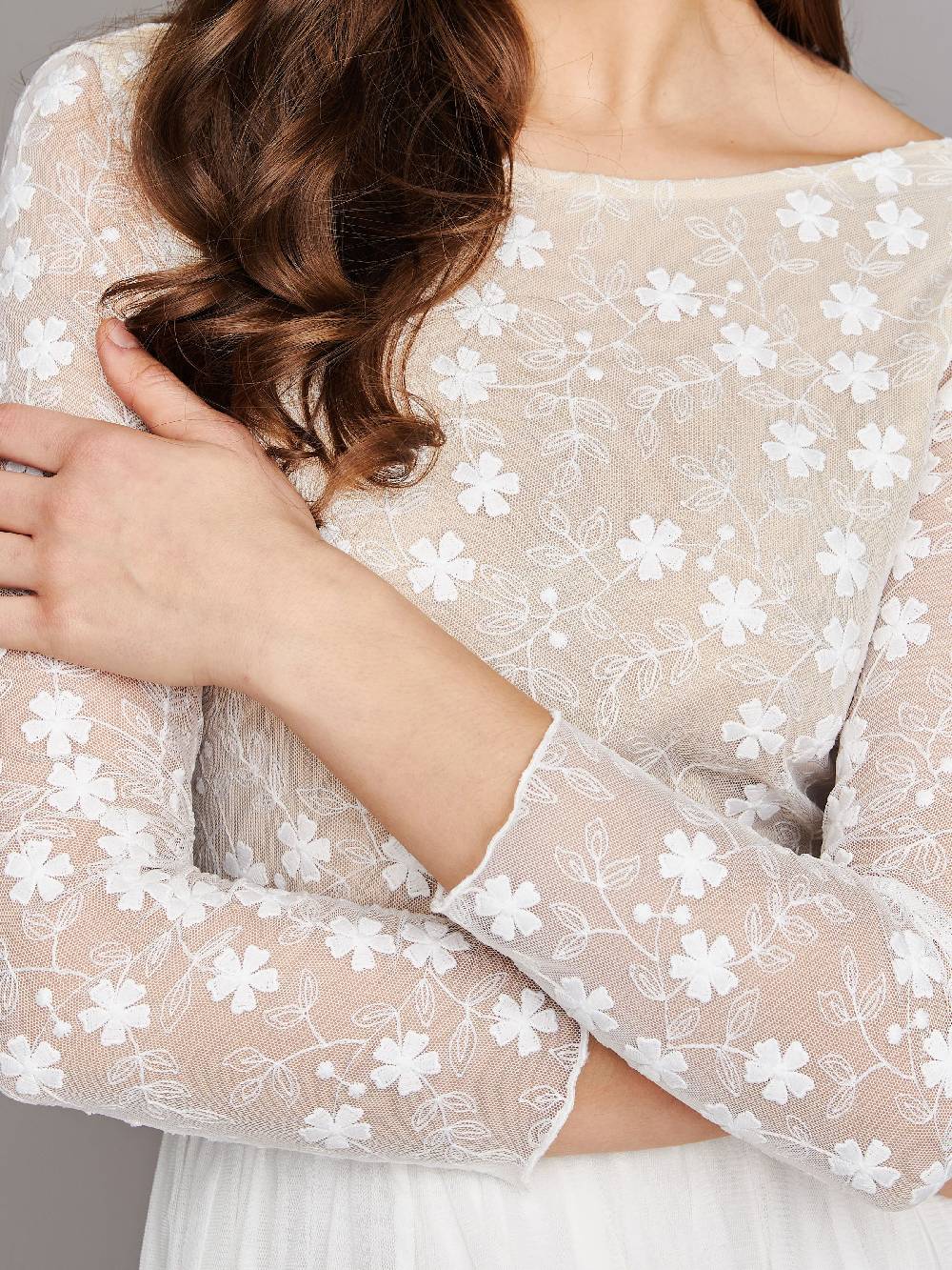 Limberry Cremefarbener Braut-Body Mit Tiefem Rückenausschnitt - LIA