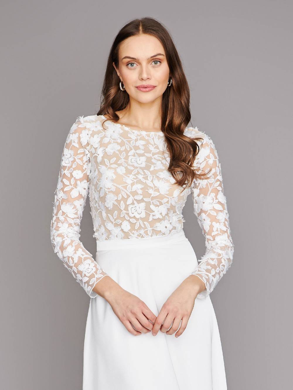 Limberry Cremefarbener Braut-Body Mit Tiefem Rückenausschnitt - IVA