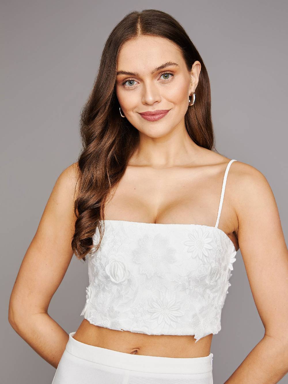 Limberry Cremefarbenes Braut-Top Mit Dünnen Trägern - GRACE