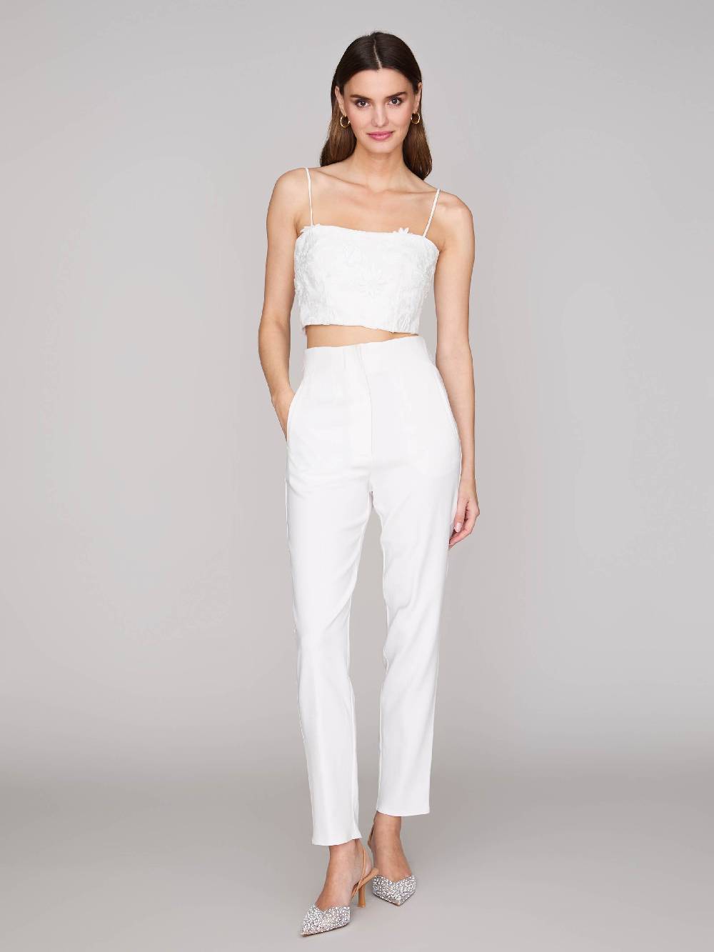 Limberry Cremefarbenes Braut-Top Mit Dünnen Trägern - GRACE