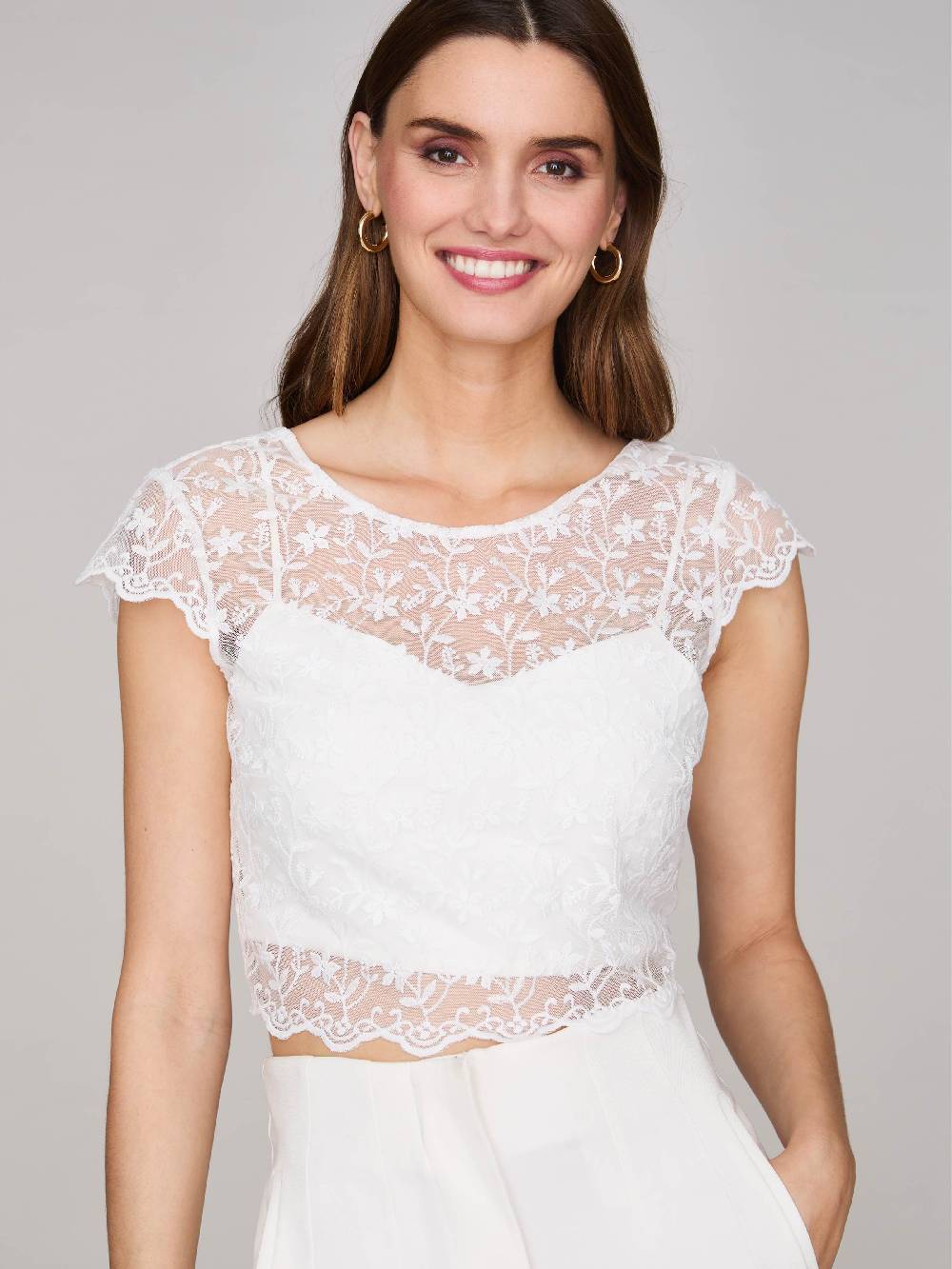 Limberry Cremefarbenes Braut-Top Mit Dünnen Trägern - VIVA