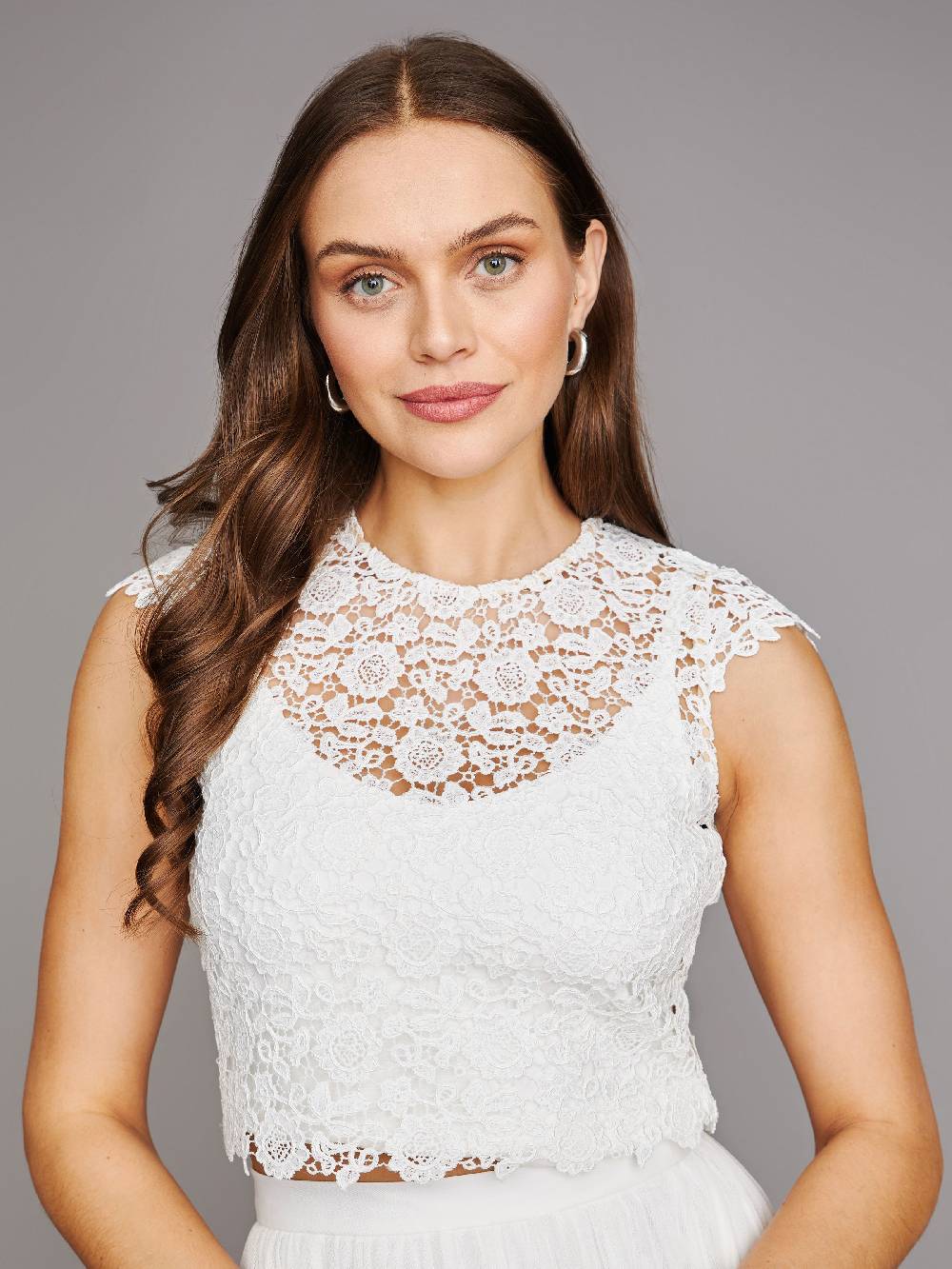 Limberry Cremefarbenes Braut-Top Mit Flügelärmel - JASMINE