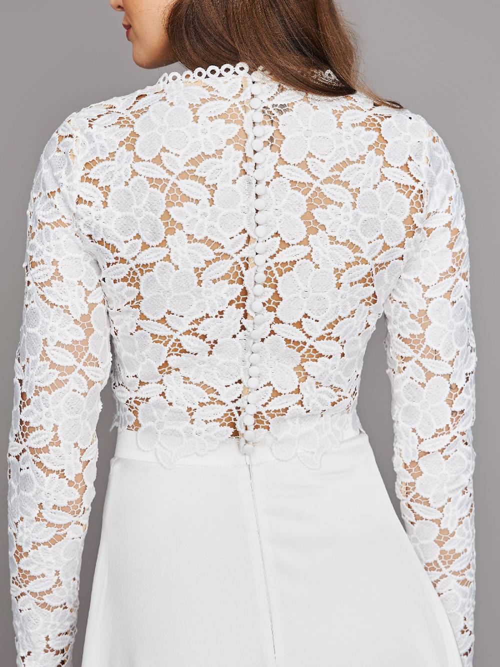 Limberry Cremefarbenes Braut-Top Mit Langen Ärmeln - LILLY