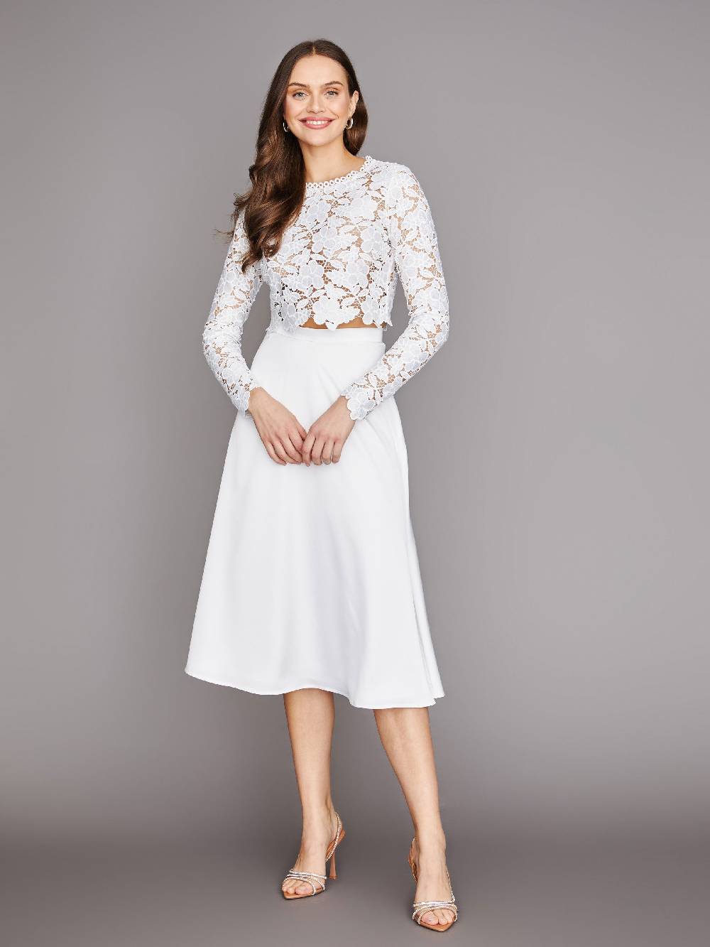 Limberry Cremefarbenes Braut-Top Mit Langen Ärmeln - LILLY