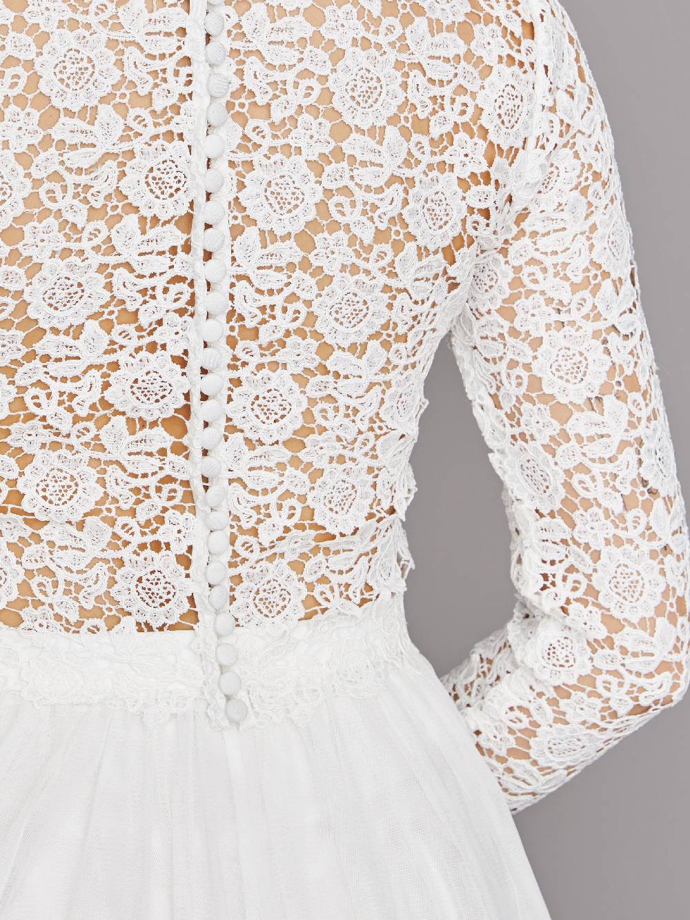 Limberry Cremefarbenes Braut-Top Mit Langen Ärmeln - VICTORIA