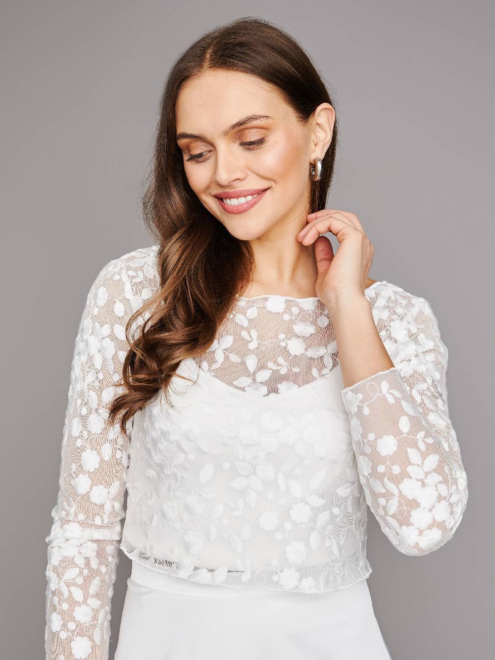 Limberry Cremefarbenes Braut-Top Mit Tiefem Rückenausschnitt - CHARLENE