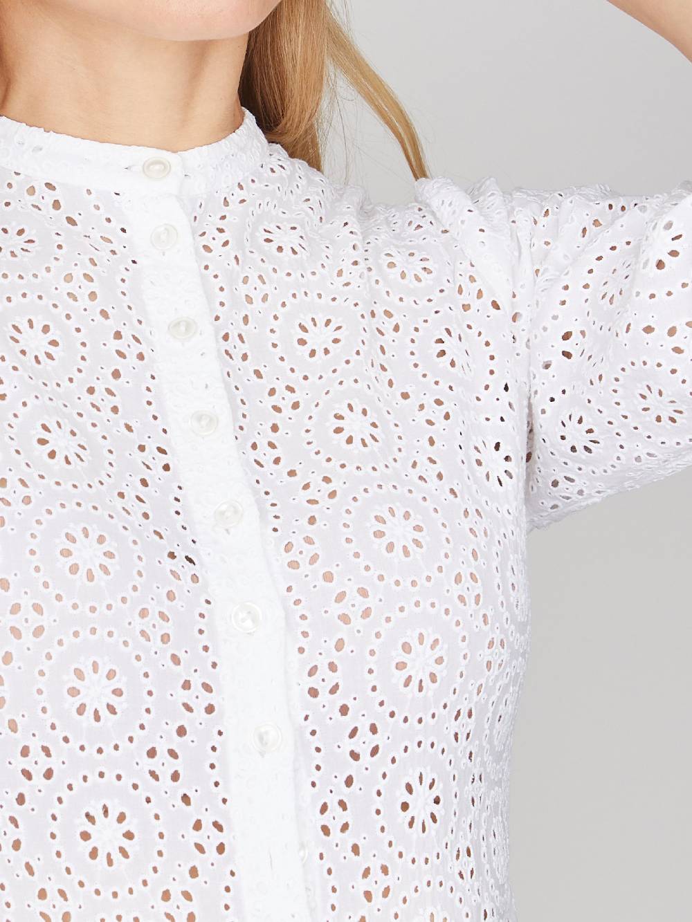 Limberry Cremeweißer Body Mit Stickerei - LOLA WEISS