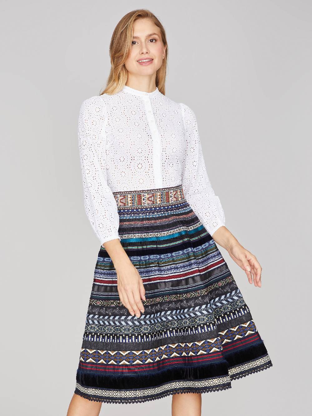 Limberry Cremeweißer Body Mit Stickerei - LOLA WEISS