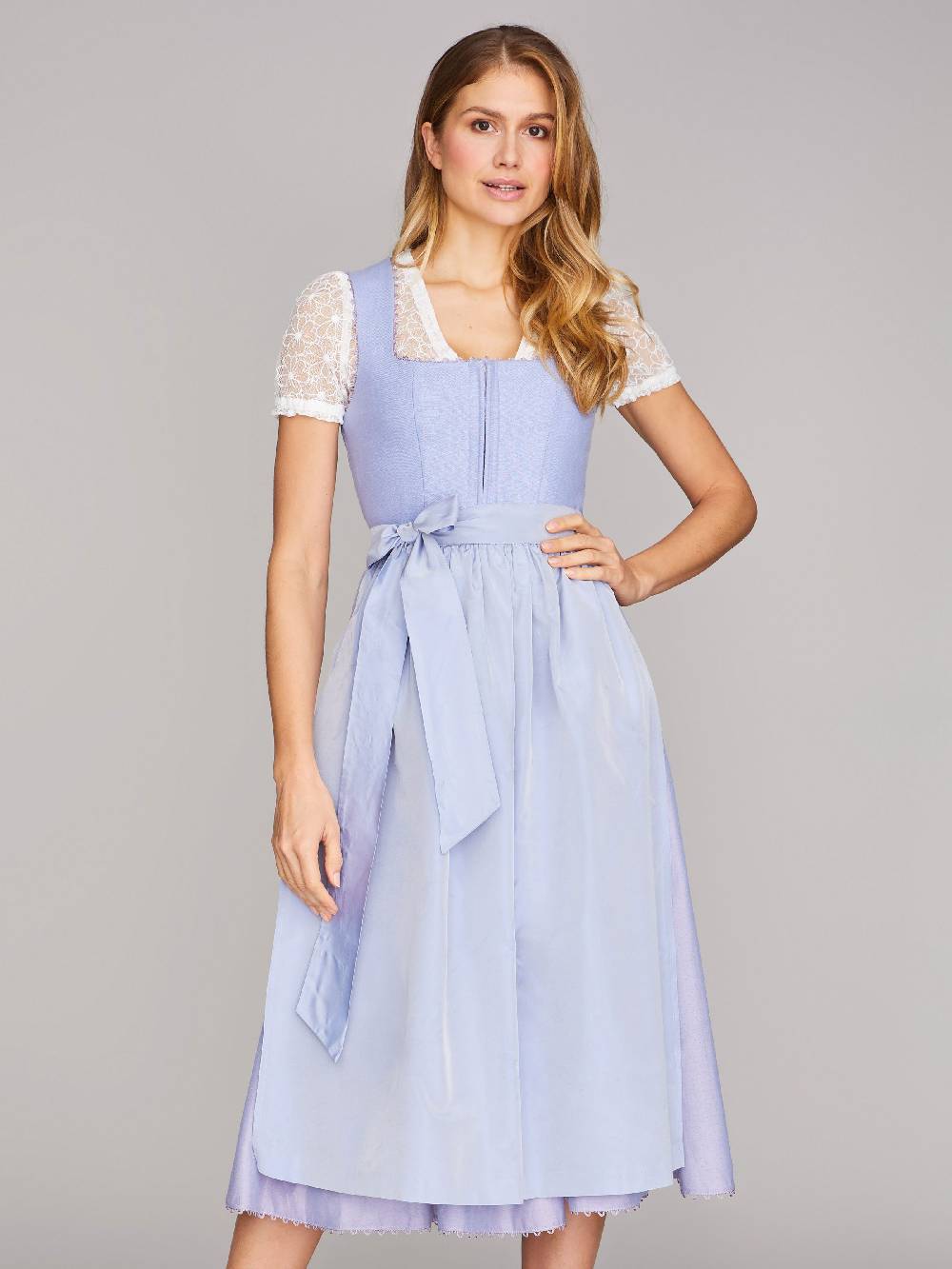 Limberry Dirndl mit Leinen-Mieder in Flieder - MÜNCHEN FLIEDER